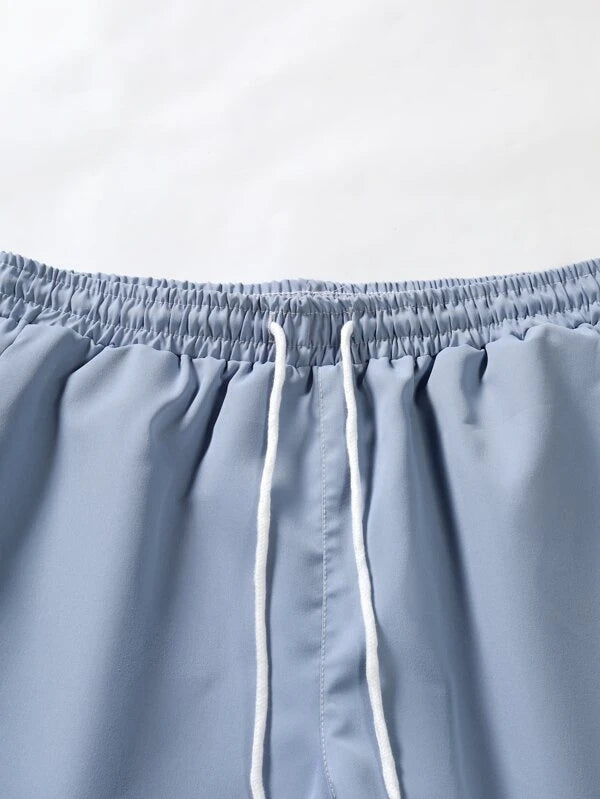 Striped Shirt With Drawstring Shorts
