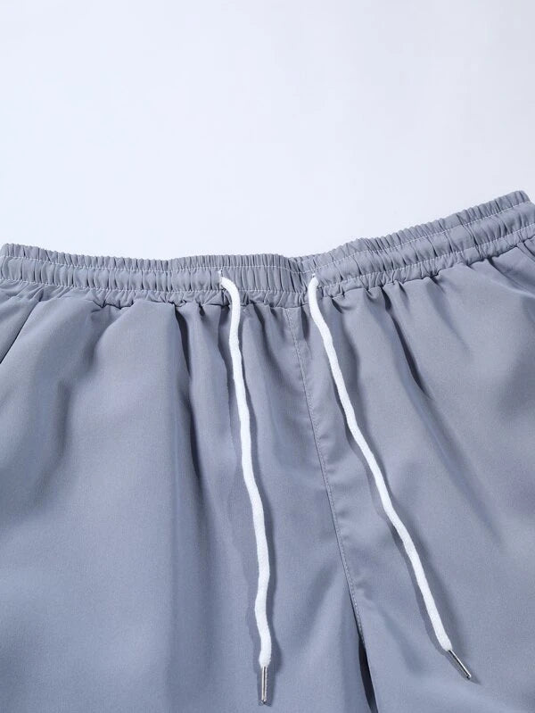 Striped Shirt With Drawstring Shorts