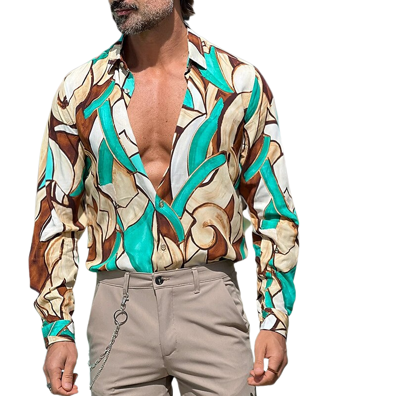 Abstract Art Print Party Shirt