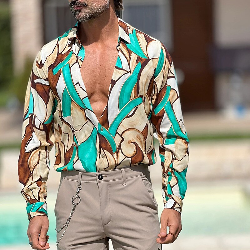 Abstract Art Print Party Shirt