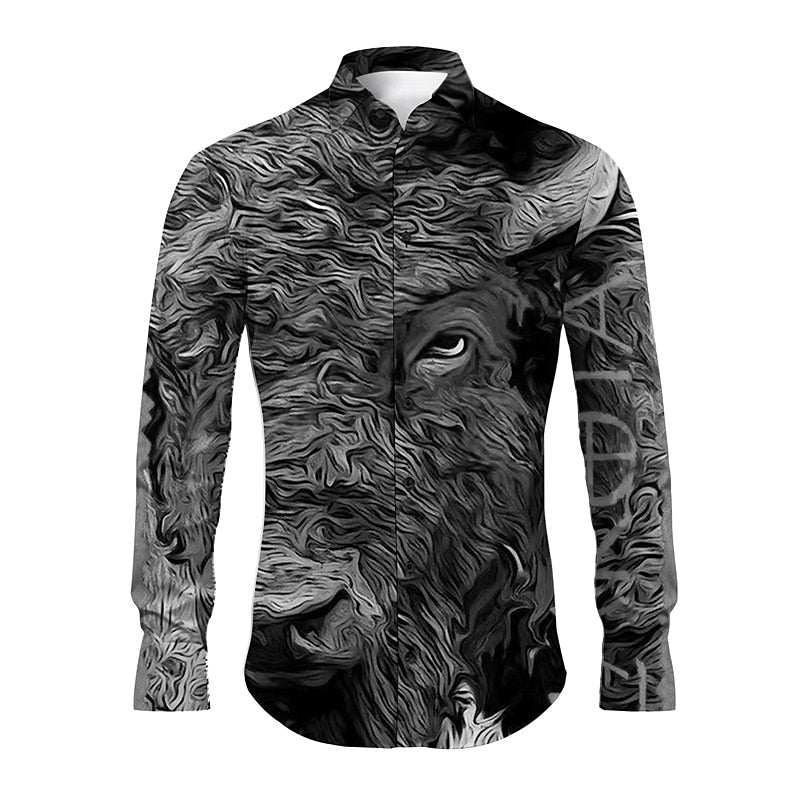 Animal Abstract Print Stretchable Shirt