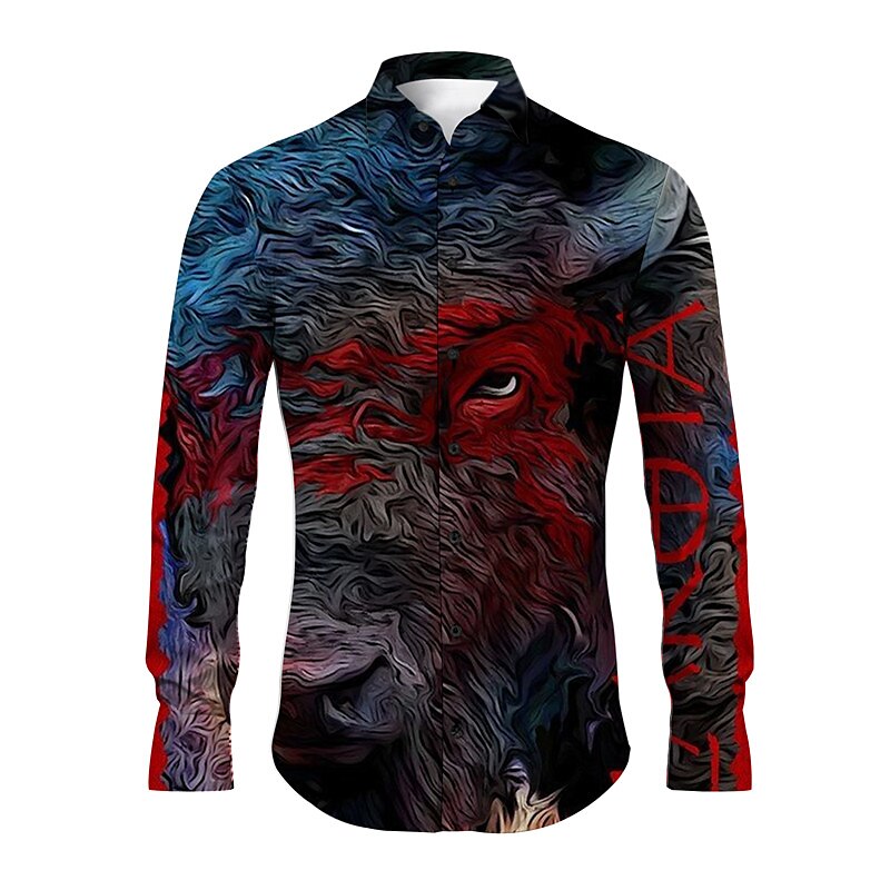 Animal Abstract Print Stretchable Shirt