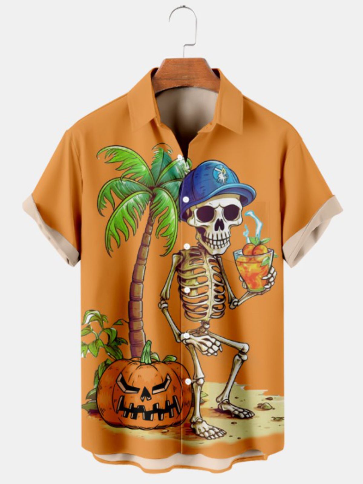 Beach Vacation Print Short Sleeve Shirt
