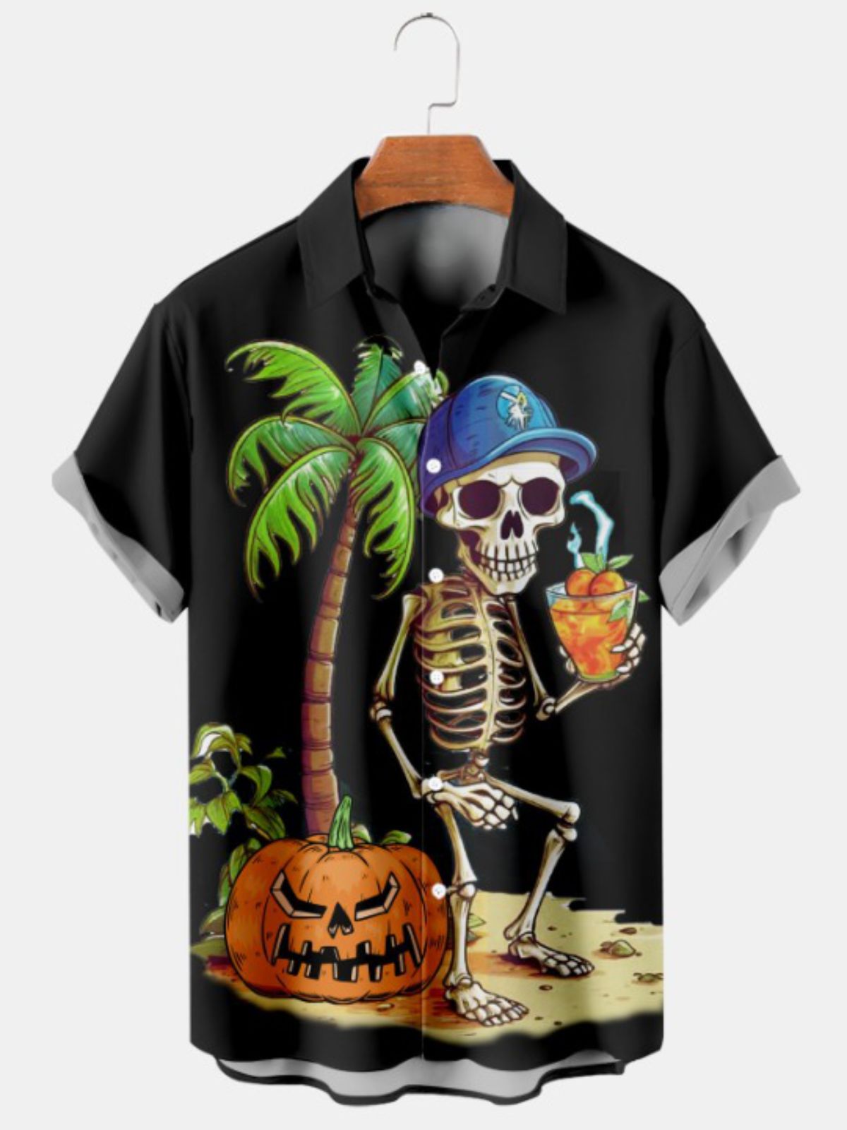Beach Vacation Print Short Sleeve Shirt