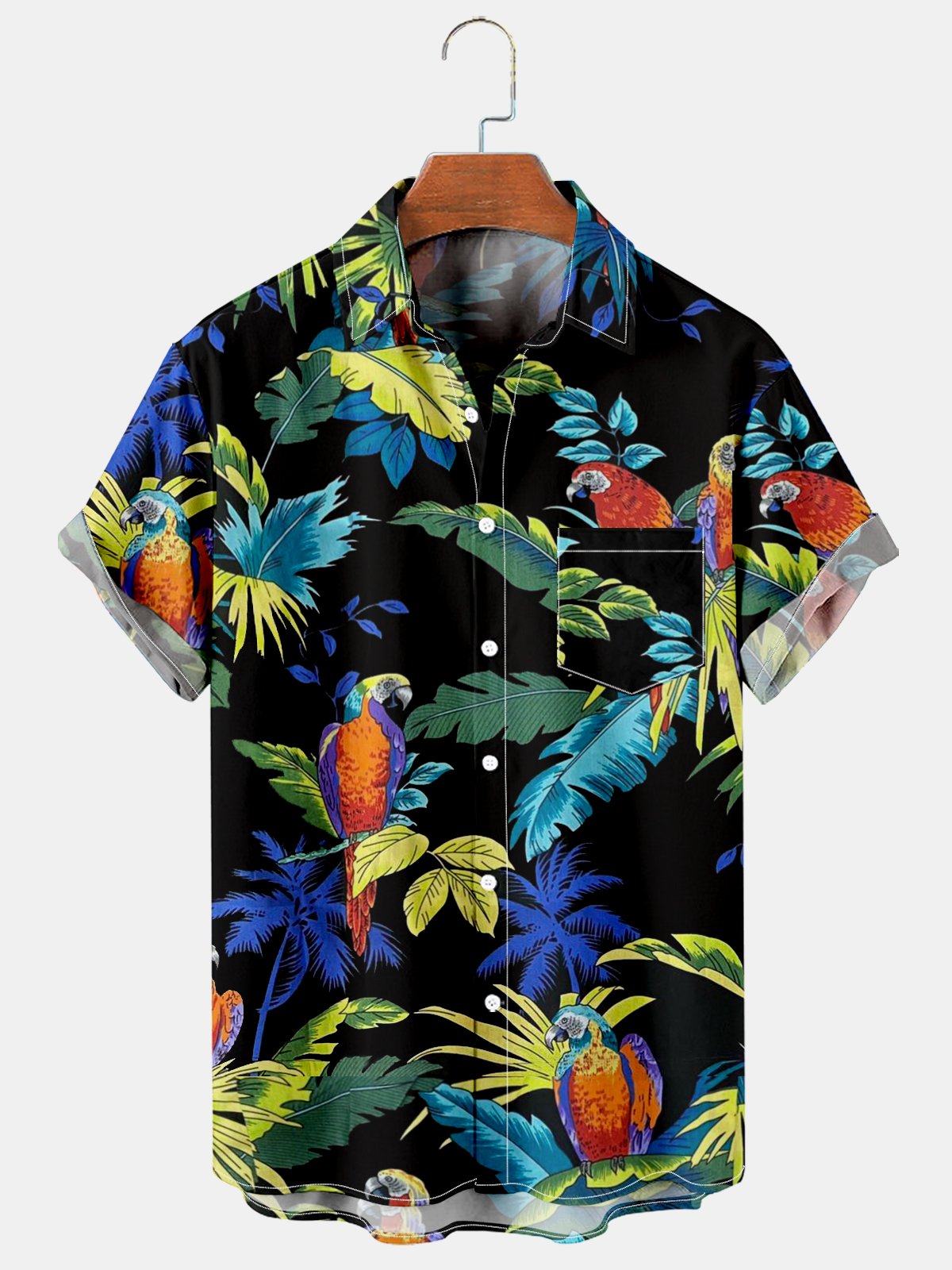 Casual Hawaiian Coconut Parrot Casual Shirt