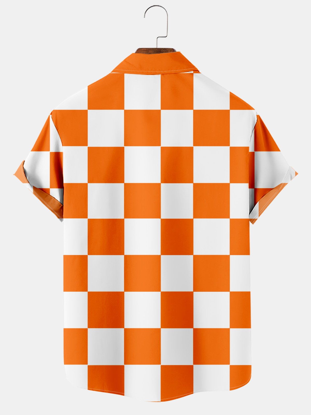 Checkerboard Letter Printed Pocket Shirt