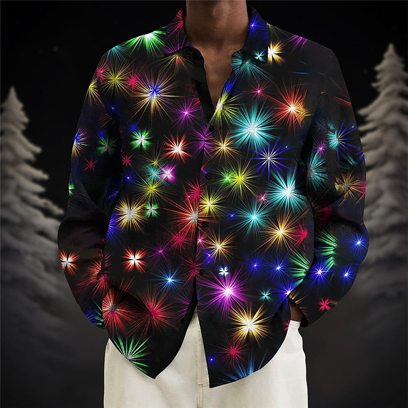 Christmas Lanterns Themed Long Sleeve Shirt