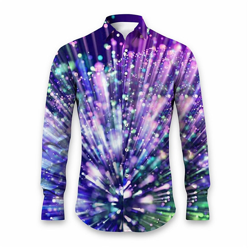 Festive Party Themed Turndown Printed Shirt