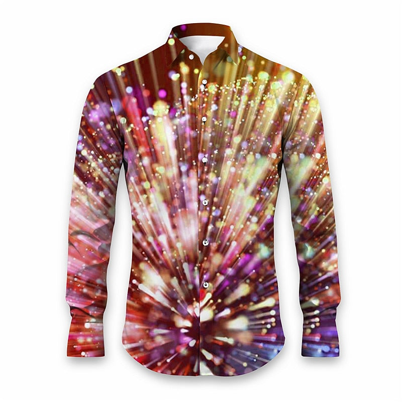 Festive Party Themed Turndown Printed Shirt