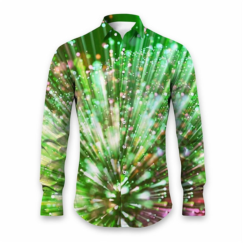 Festive Party Themed Turndown Printed Shirt