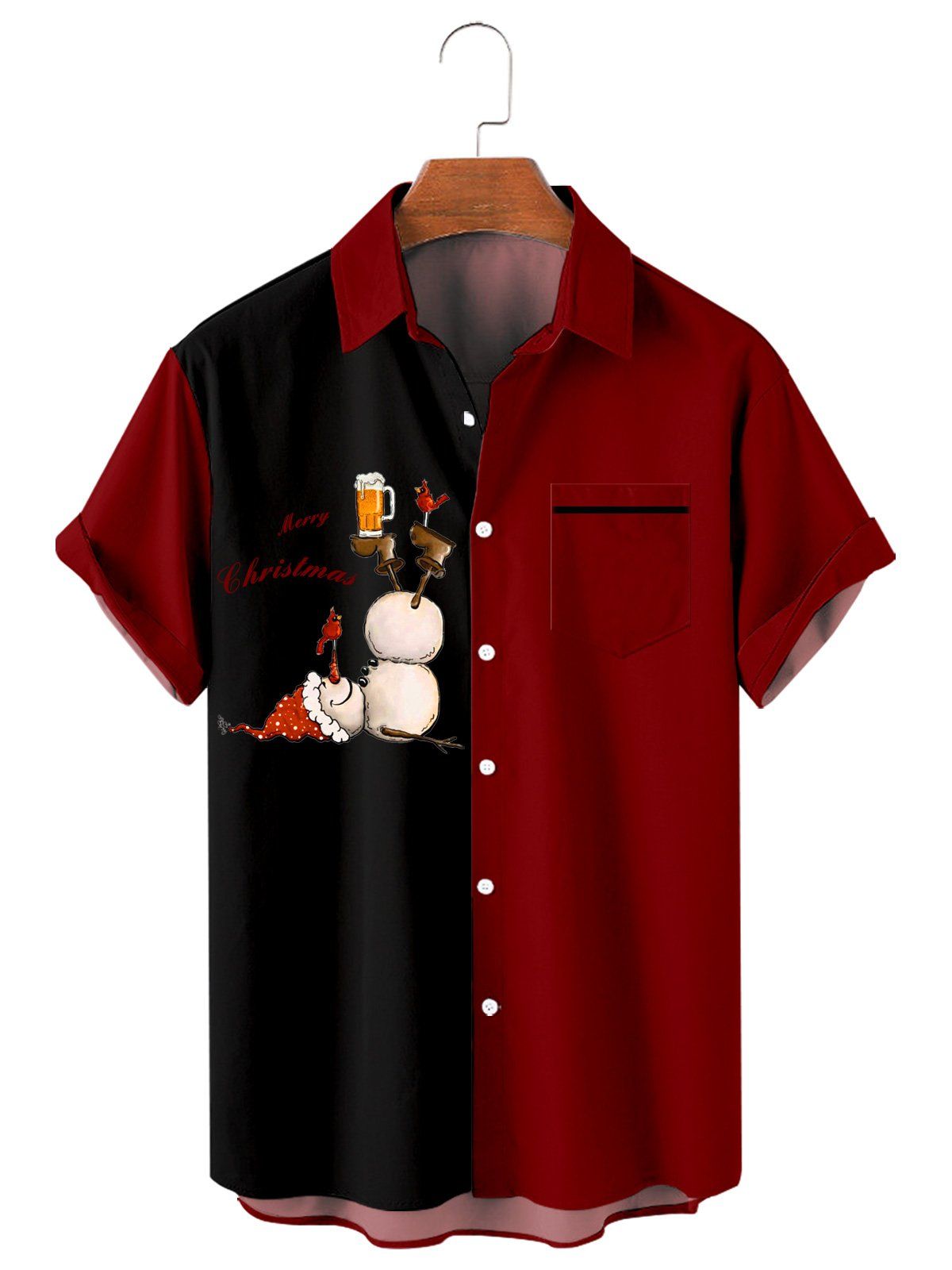 Festive Santa Claus Collection Short Sleeve Shirt