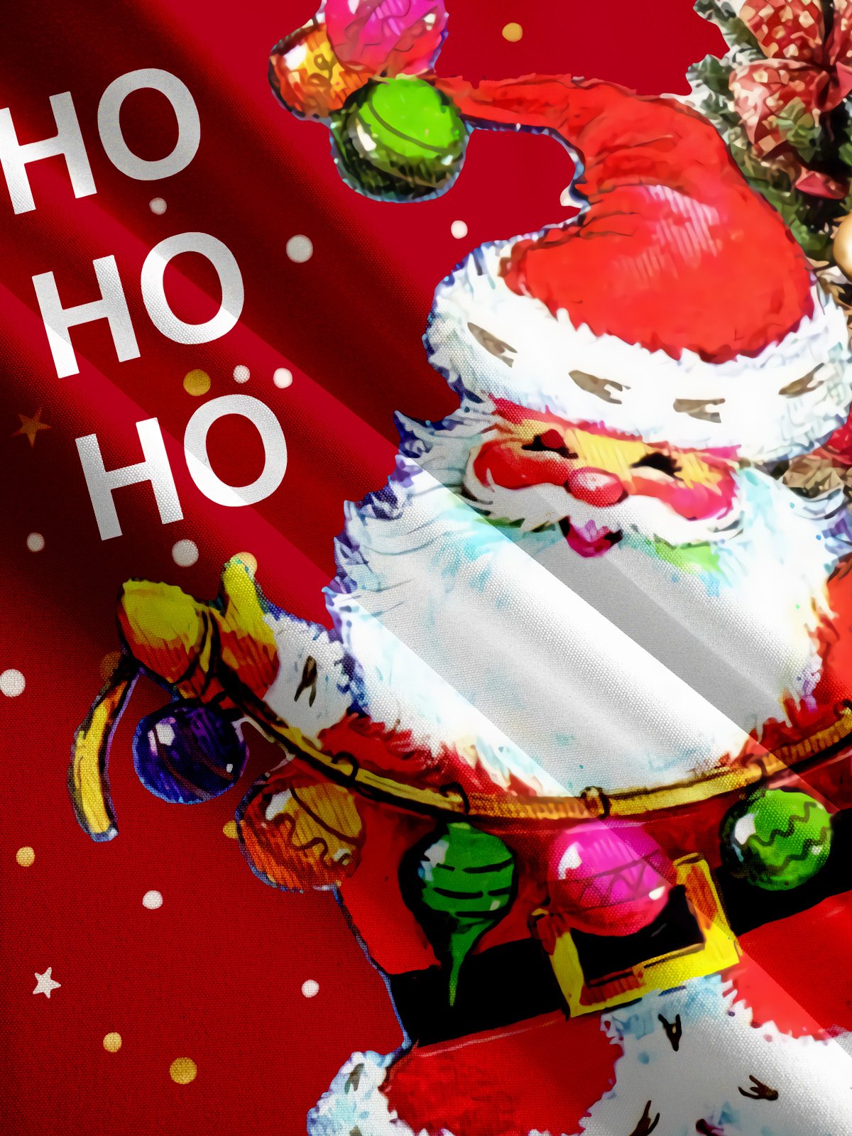 Santa Christmas Print Casual Short Sleeve Shirt