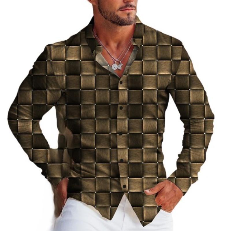 Geometric Plaid Designer Streetwear Shirt