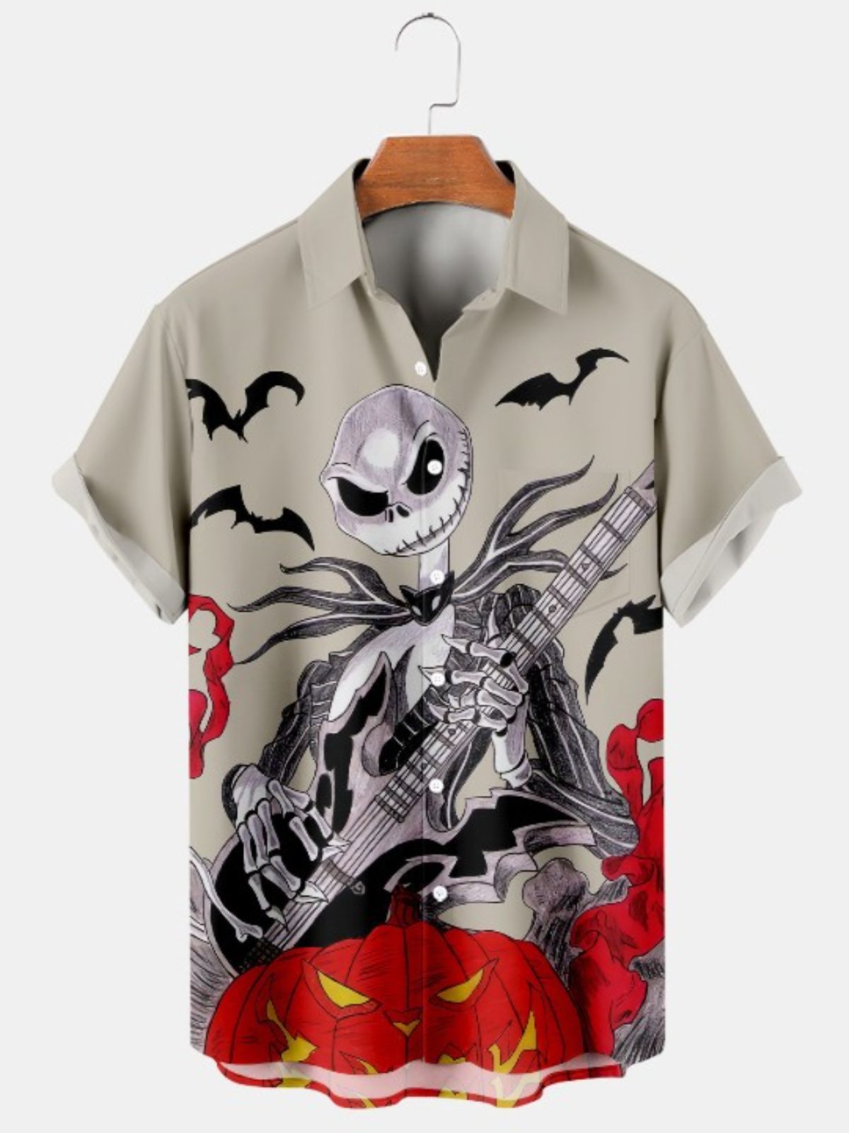 Guitar Jack Print Casual Shirt