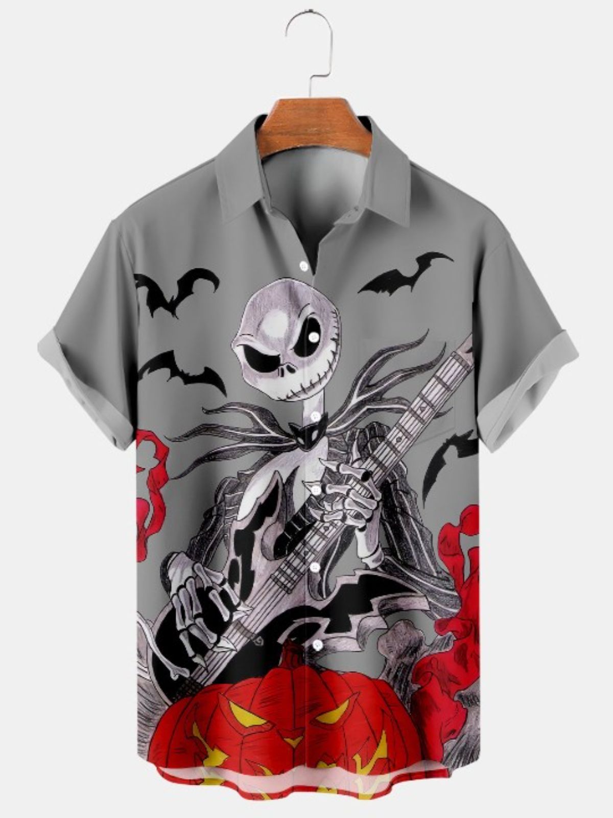 Guitar Jack Print Casual Shirt