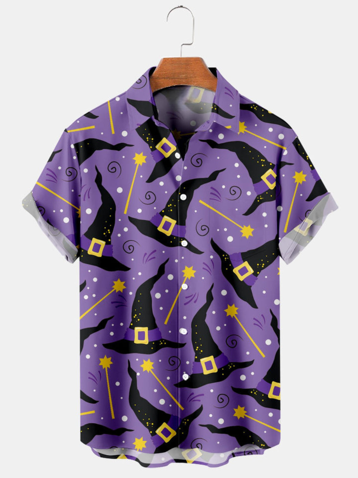 Halloween Hat Printed Short Sleeve Shirt