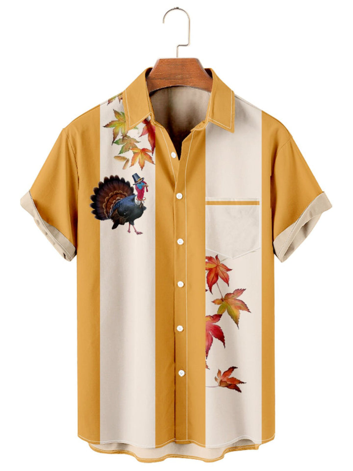 Halloween Maple Short Sleeve Printed Shirt