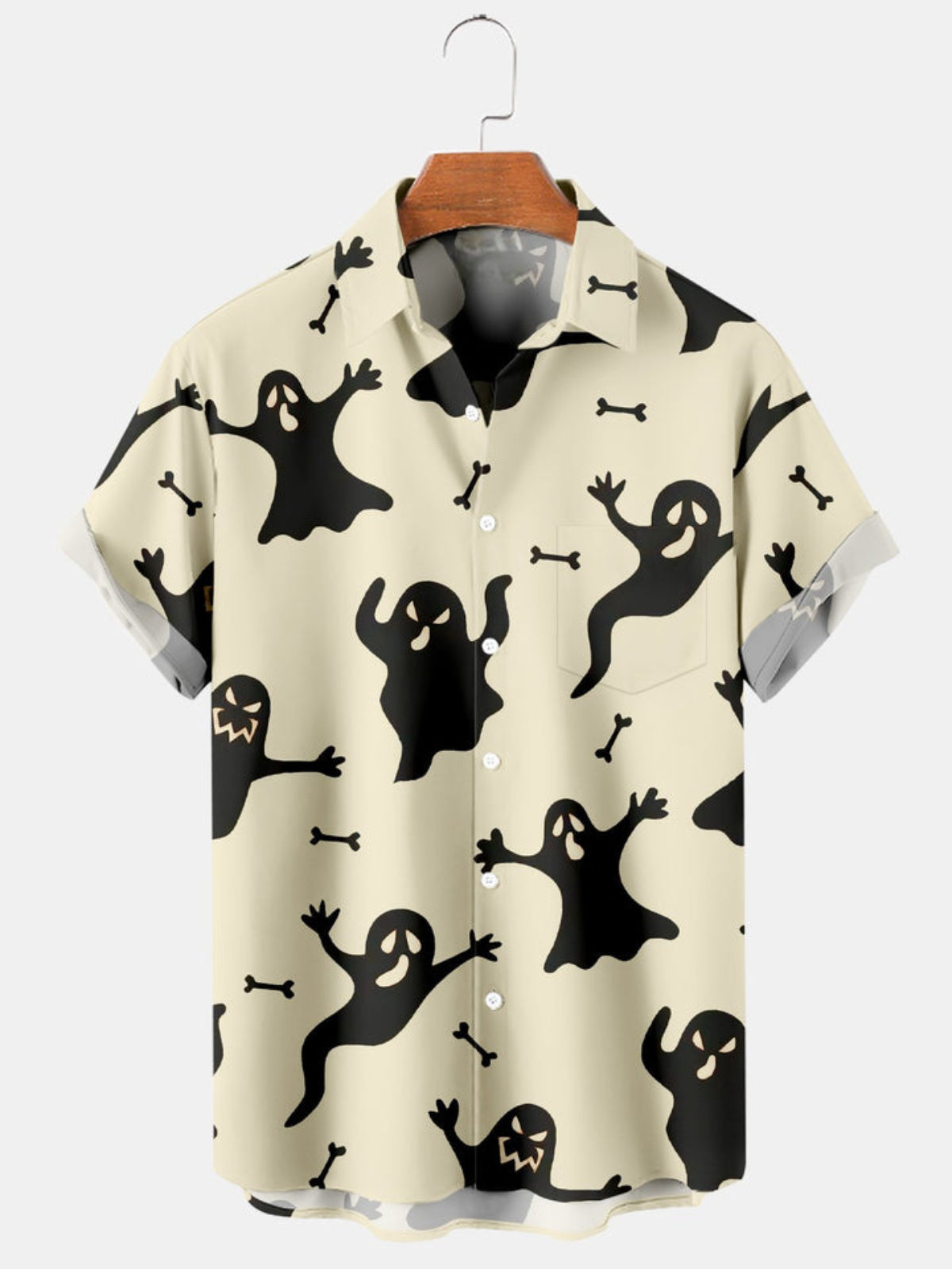Halloween Printed Short Sleeve Shirt