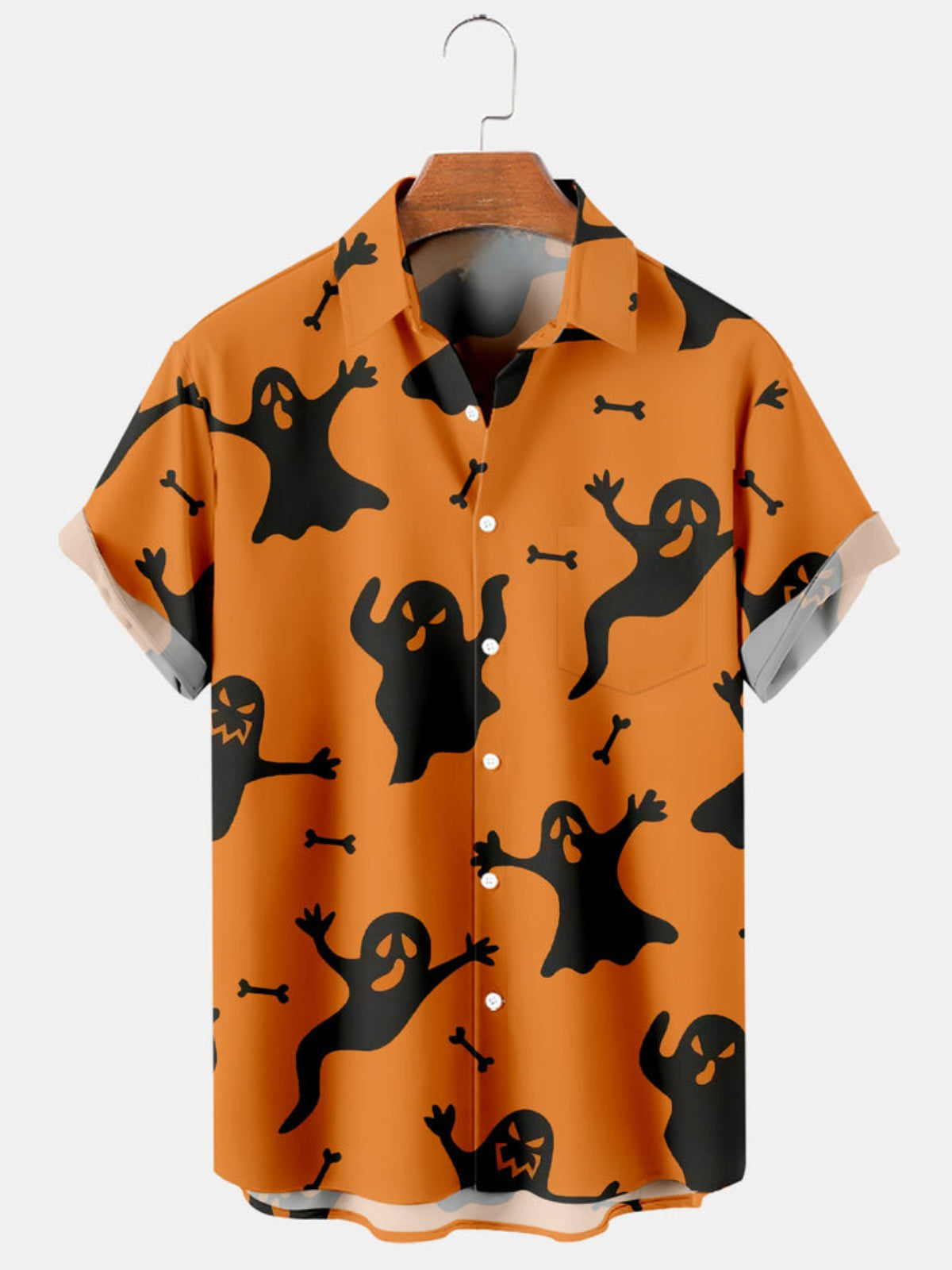Halloween Printed Short Sleeve Shirt