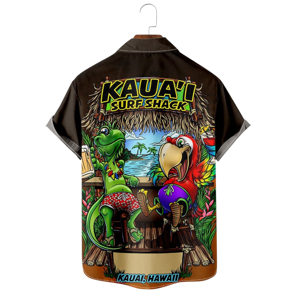 Hawaiian Loose Short Sleeved Shirt