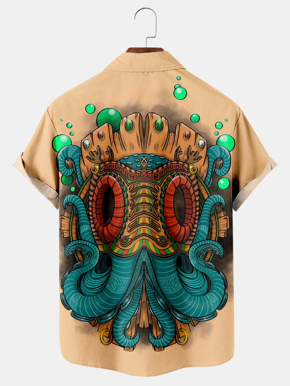 Hawaiian Octopus Print Short Sleeve Shirt