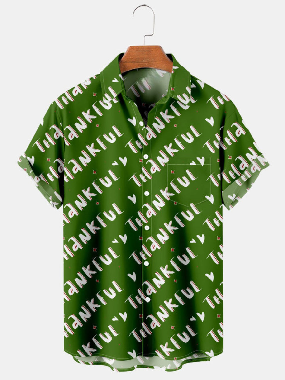 Letter Pocket Short Sleeve Shirt