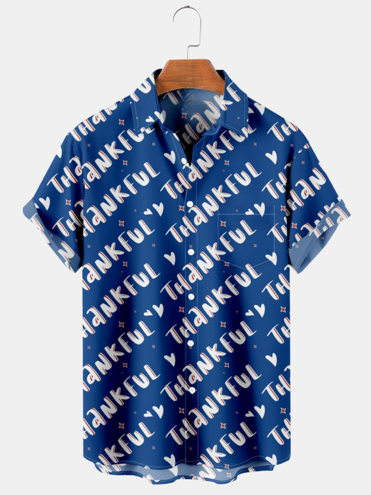 Letter Pocket Short Sleeve Shirt