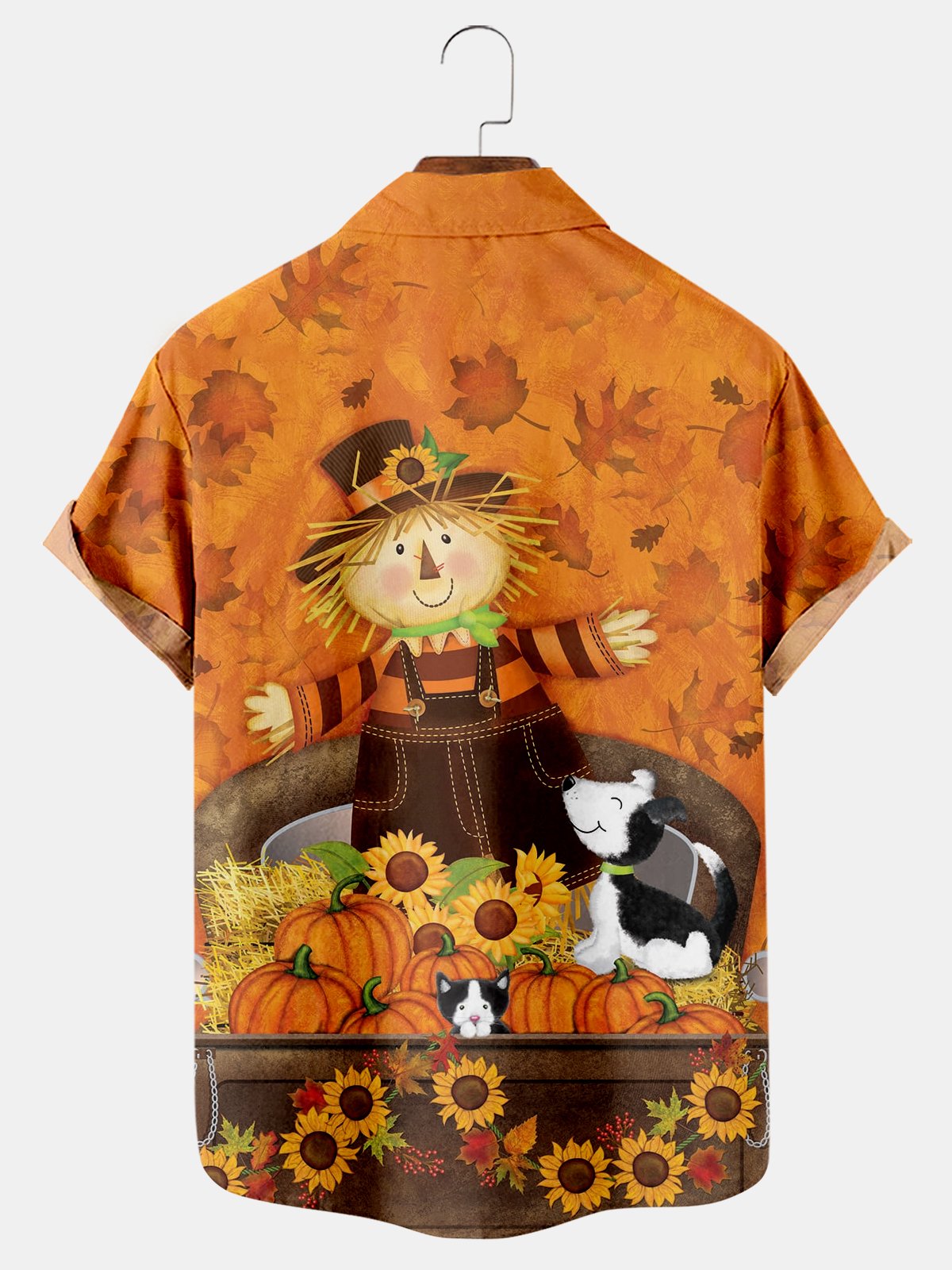 Maple Leaf Thanksgiving Short Sleeve Shirt