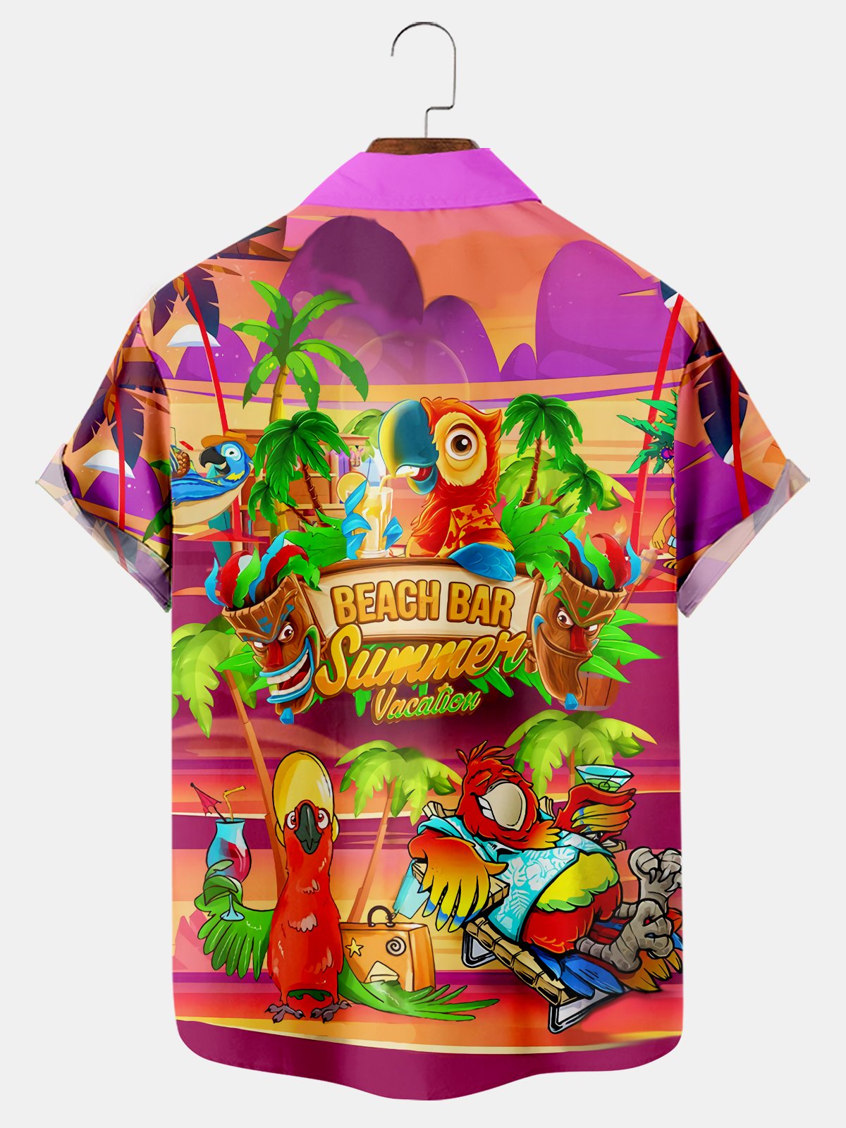 Parrot Hawaiian Beach Bar Short Sleeve Shirt