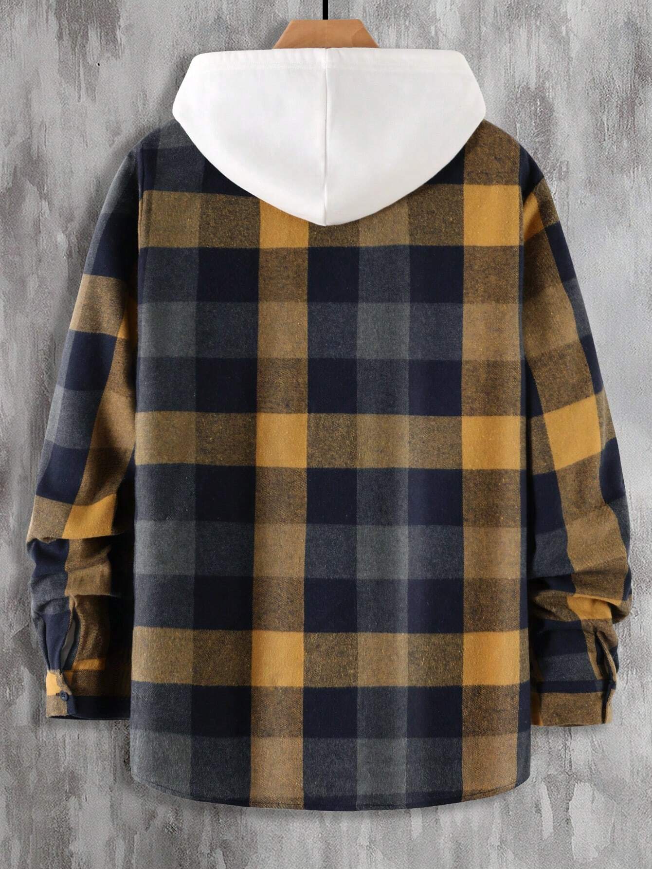 Plaid Print Flap Pocket Shirt