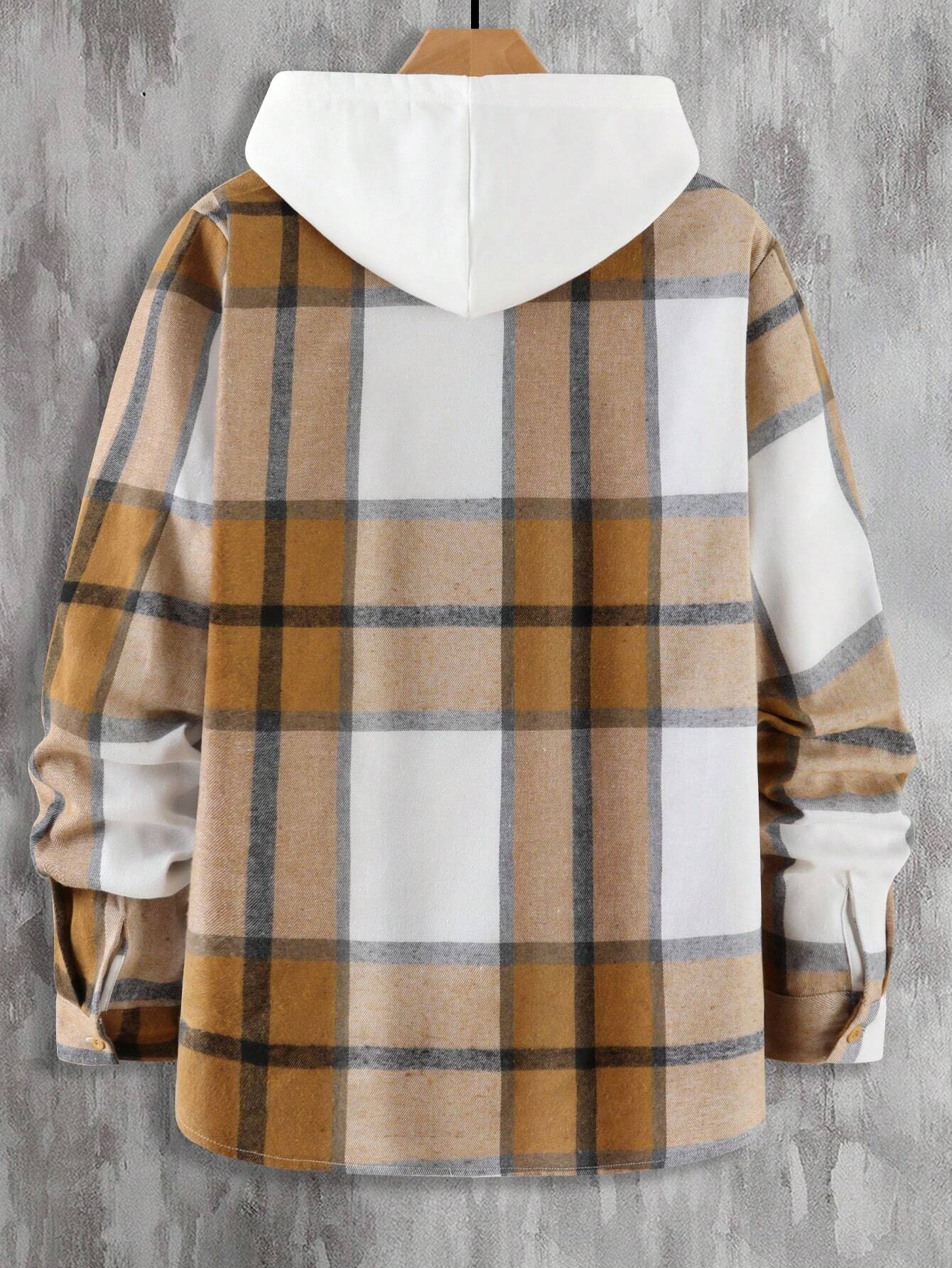 Plaid Print Flap Pocket Shirt