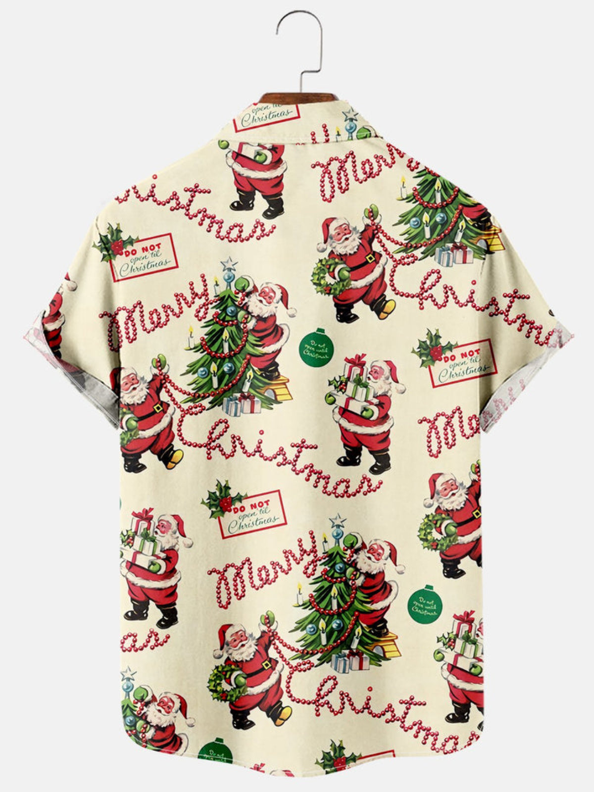 Santa Printed Short Sleeve Shirt