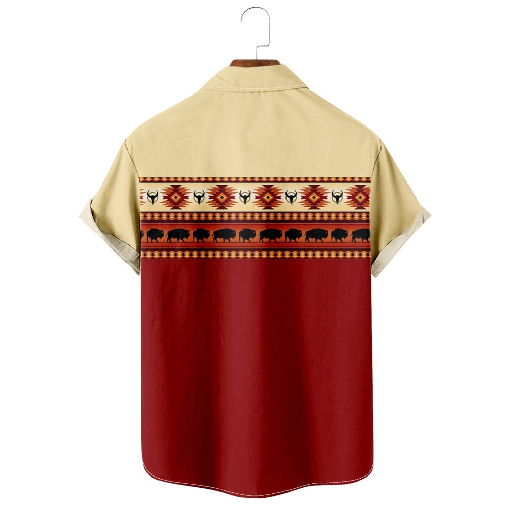 Simple Retro Western Denim Shirt