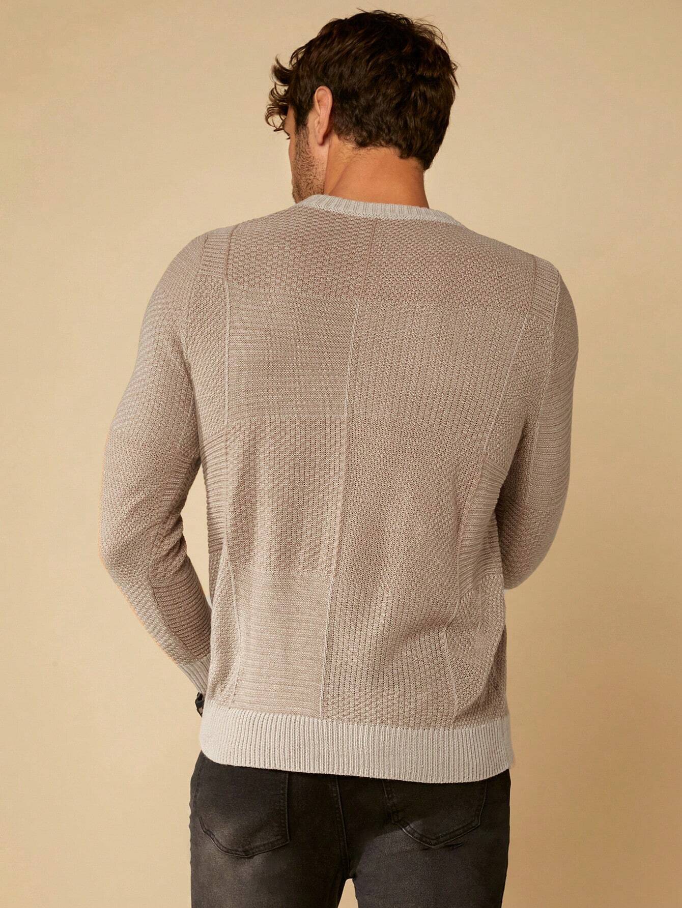 Solid Round Collar Sweater