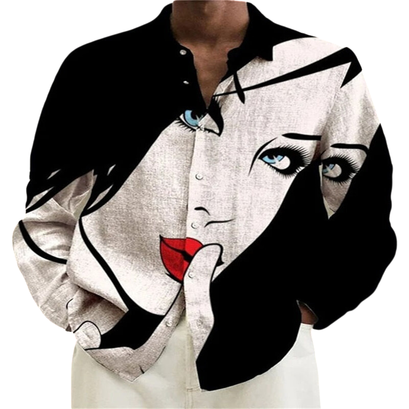 Graphic Shirt Abstract Turndown 3D Print Outdoor Street