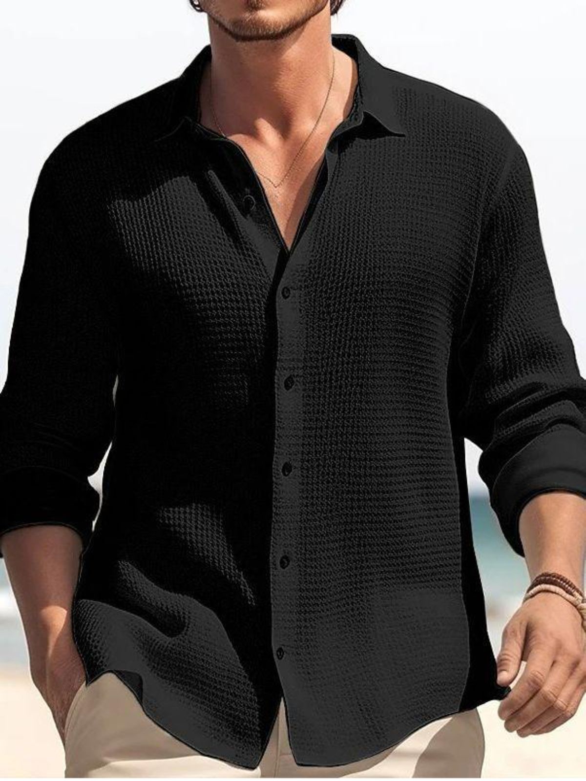 Waffle Cozy Long Sleeve Shirt