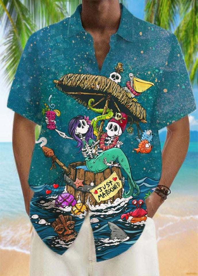 Drifting Tik Goblet Print Short Sleeve Shirt