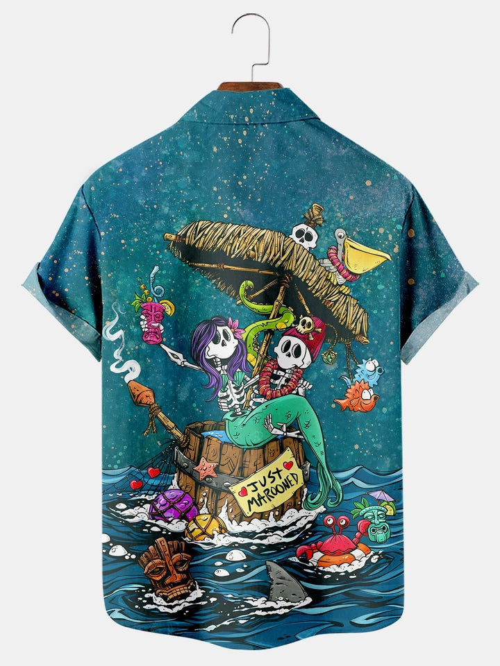 Drifting Tik Goblet Print Short Sleeve Shirt