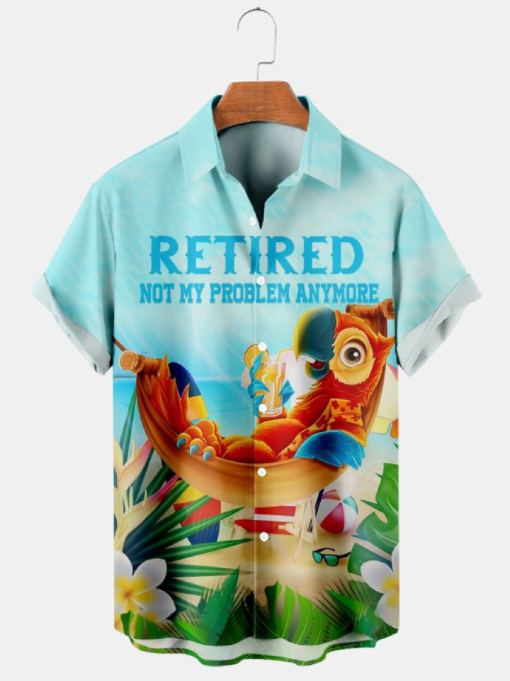Retired Not My Problem Anymore Printed Shirt