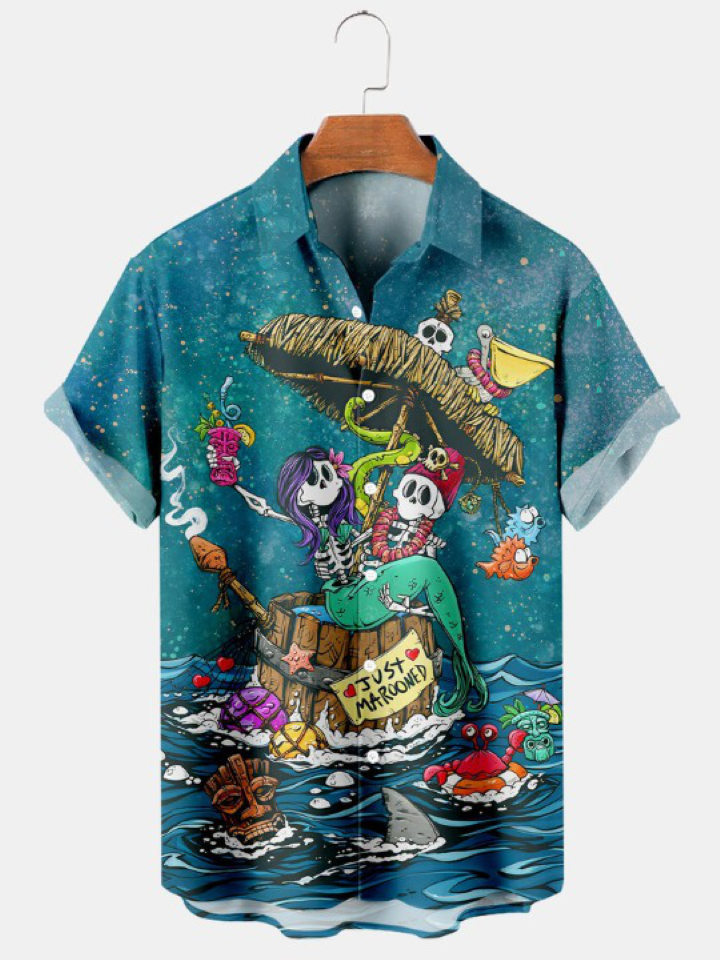 Drifting Tik Goblet Print Short Sleeve Shirt