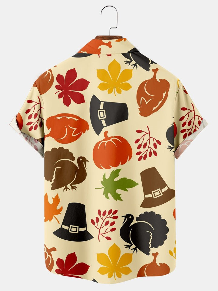 Turkey Pumpkin Print Shirt