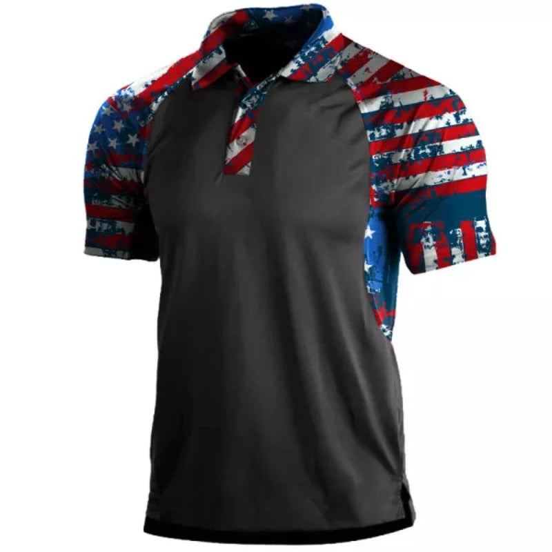 Men's Patchwork Neck T-Shirt