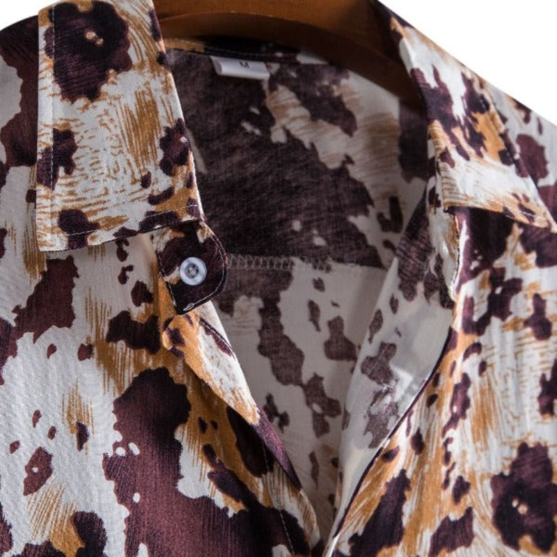 Classic Dark Vintage Print Shirt