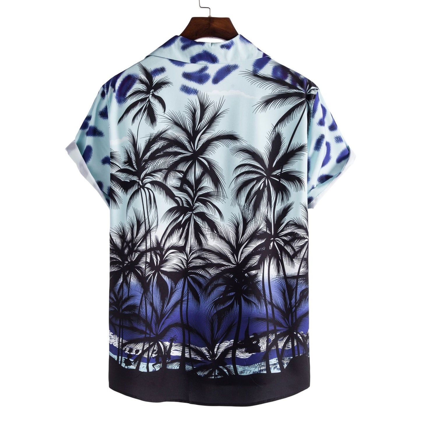 Palm Tree Printed Beach Shirt