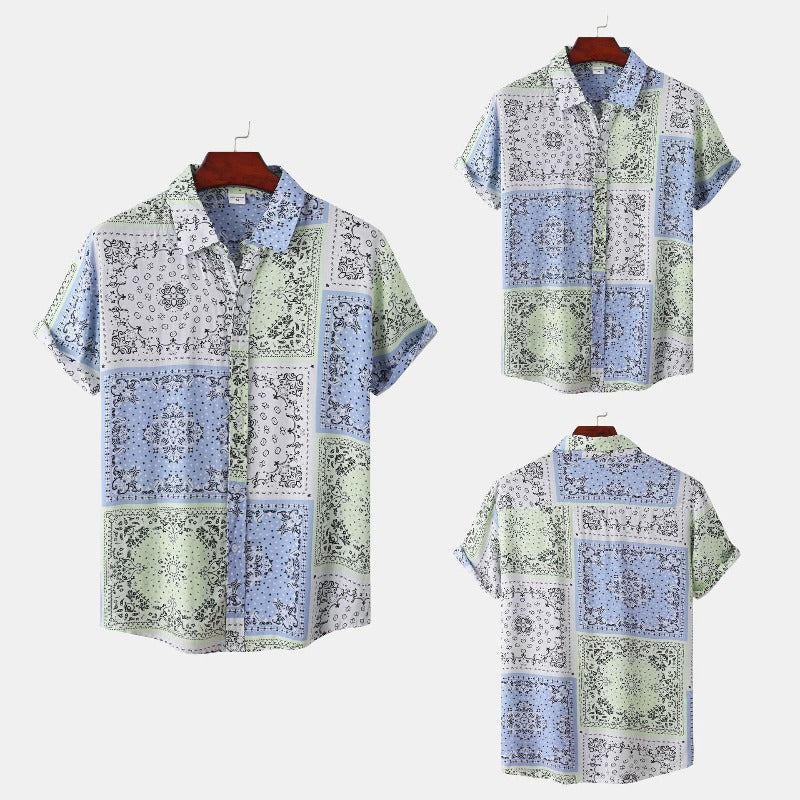 Casual Short Sleeve Floral Shirt