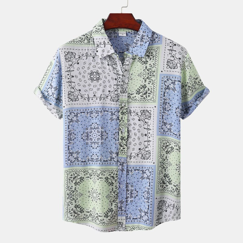Casual Short Sleeve Floral Shirt