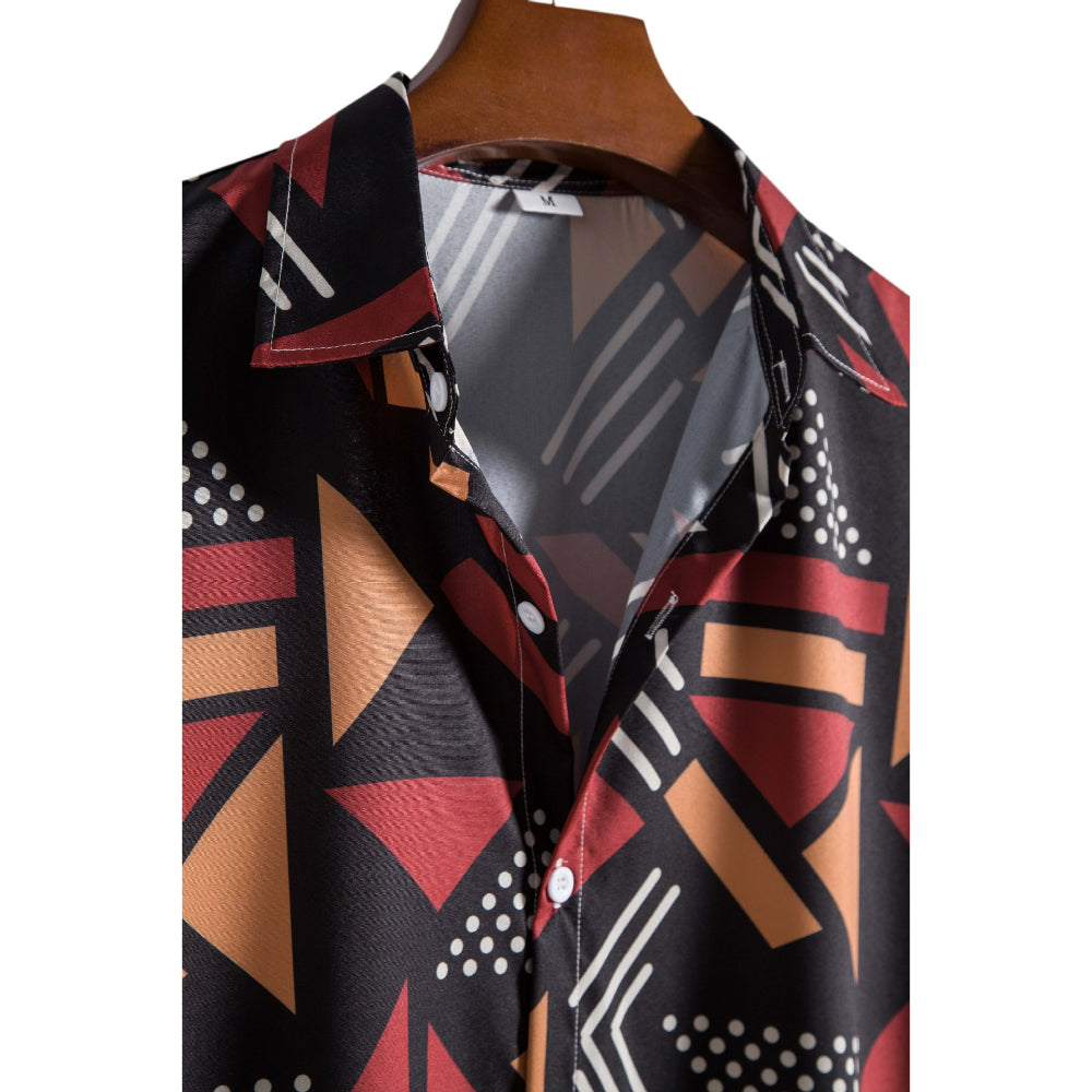 Printed Polyester Short Sleeved Shirt