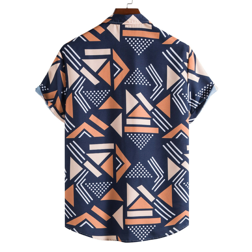 Printed Polyester Short Sleeved Shirt