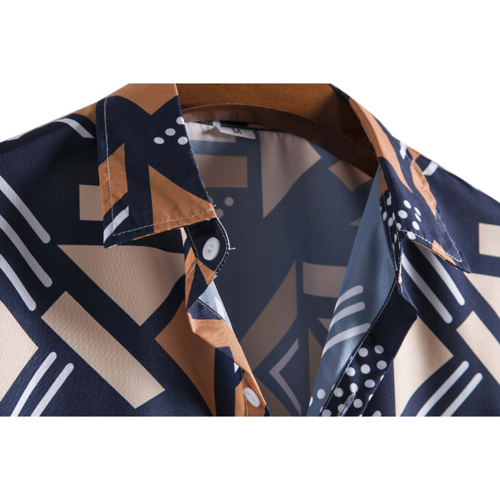 Printed Polyester Short Sleeved Shirt