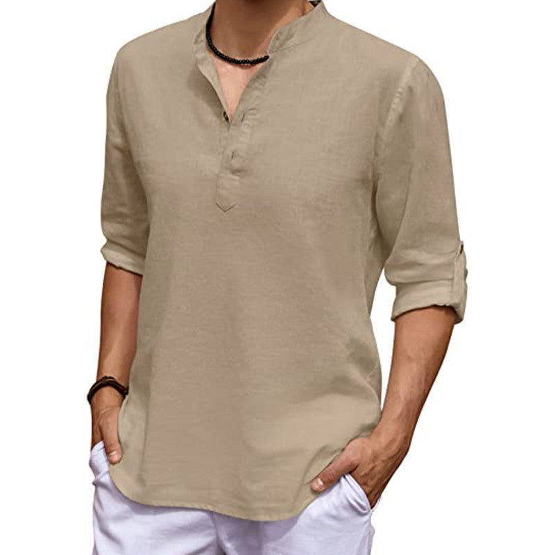 S40 Casual Cotton and Linen Shirt